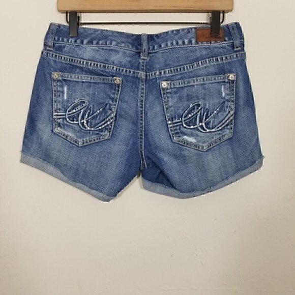 Express Distress Jean Shorts‎ Blue Size 4 - Picture 3 of 5